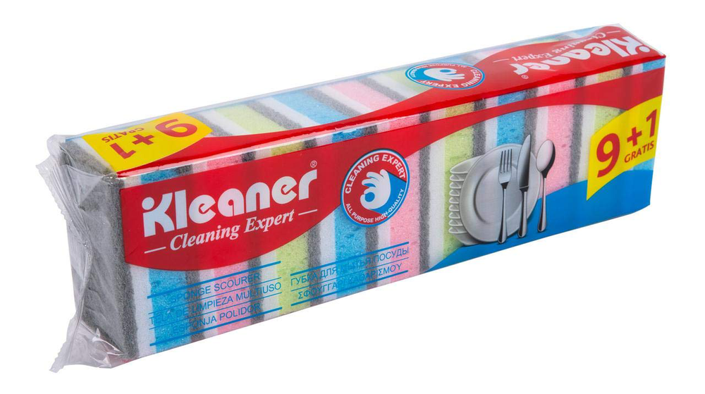 Kleaner, ჭურჭლის საწმენდი ღრუბელი, 10 ც.