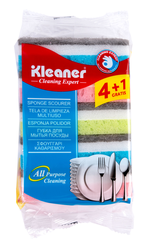 Kleaner, ჭურჭლის საწმენდი ღრუბელი, 5 ც.