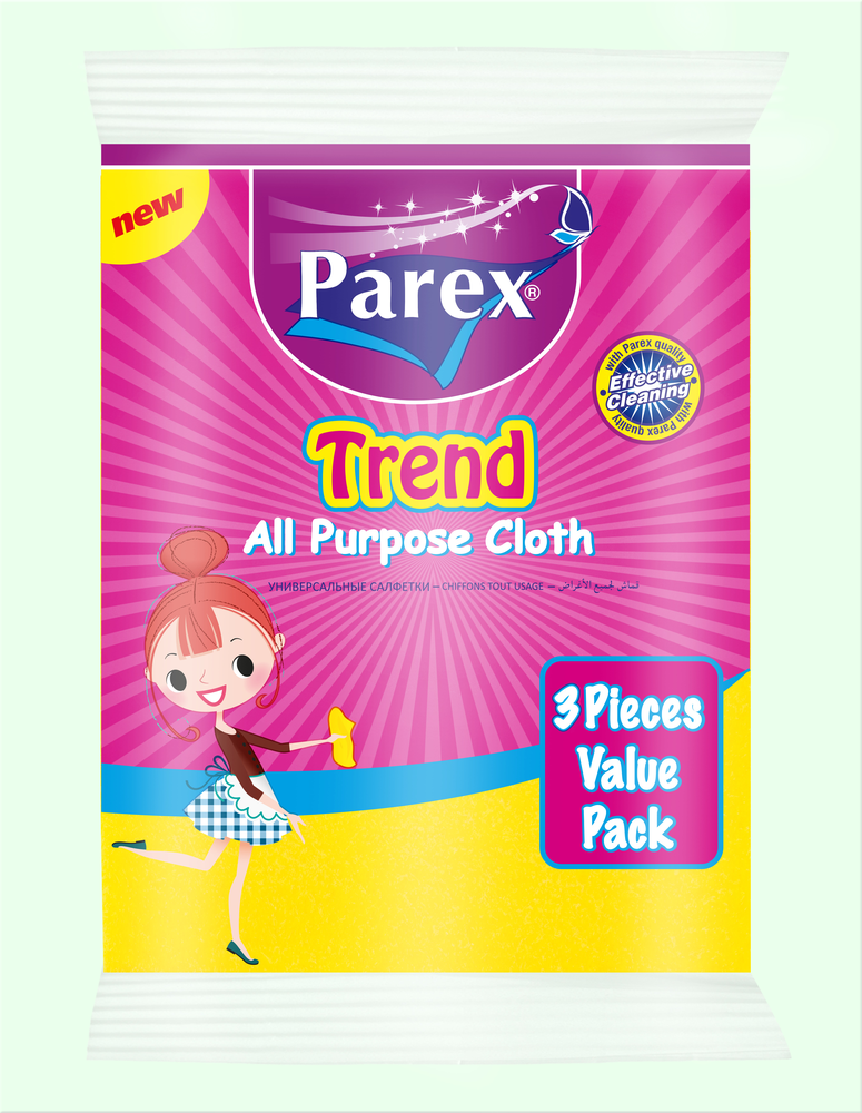 Parex Trend, საწმენდი ტილო, 3 ც, 34 X 35 სმ.