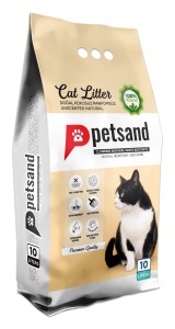 Petsand, კატის ქვიშა არომატის გარეშე, 10 ლ