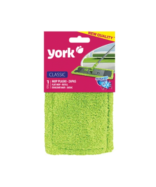 York Classic, იატაკის საწმენდი ბრტყელი მოპის სათადარიგო ტილო, მიკროფიბრა.
