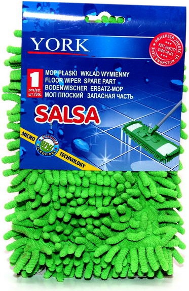 York Salsa, იატაკის საწმენდი ბრტყელი მოპის სათადარიგო ტილო, მიკროფიბრა.