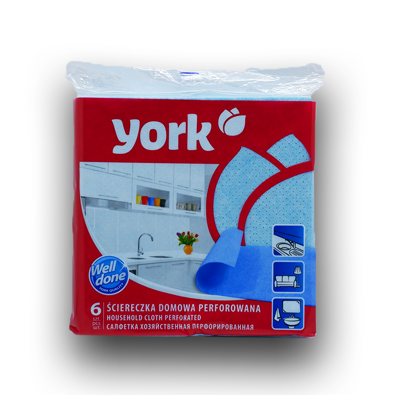 York, საწმენდი ტილო, ცისფერი, 34x35 სმ, 6 ც.