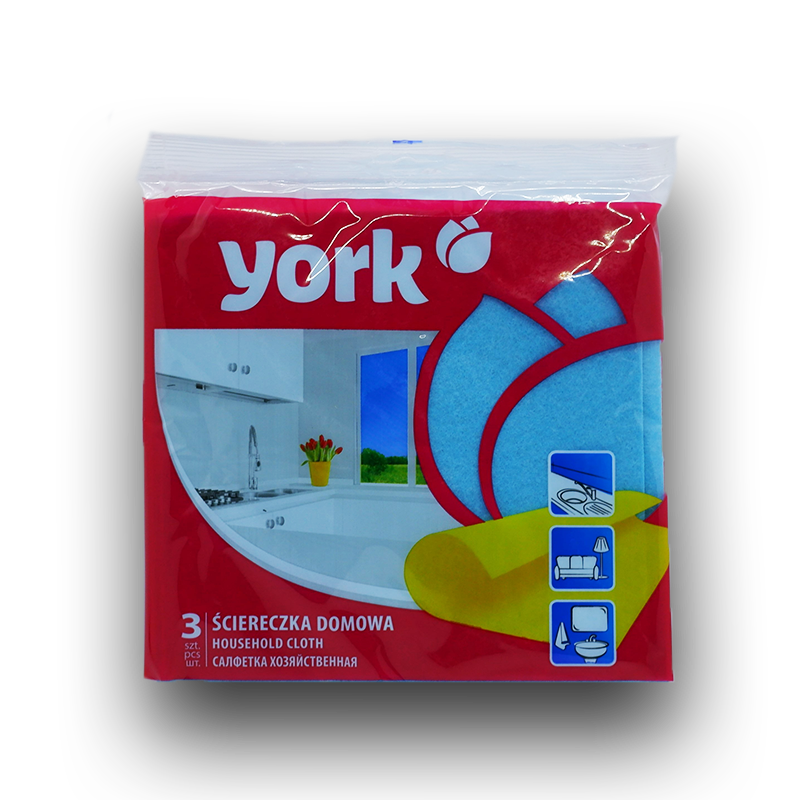 York, საწმენდი ტილო, ცისფერი, 35x35 სმ, 3 ც.