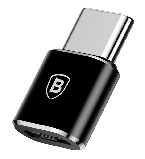 ადაპტერი Baseus BRA006815 microUSB to USB-C OTG Adapter Black