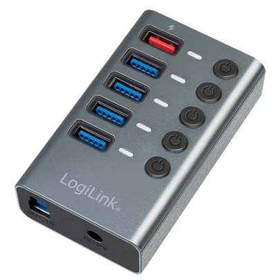 ადაპტერი LogiLink UA0386 USB 3.2 5-port Hub Gray