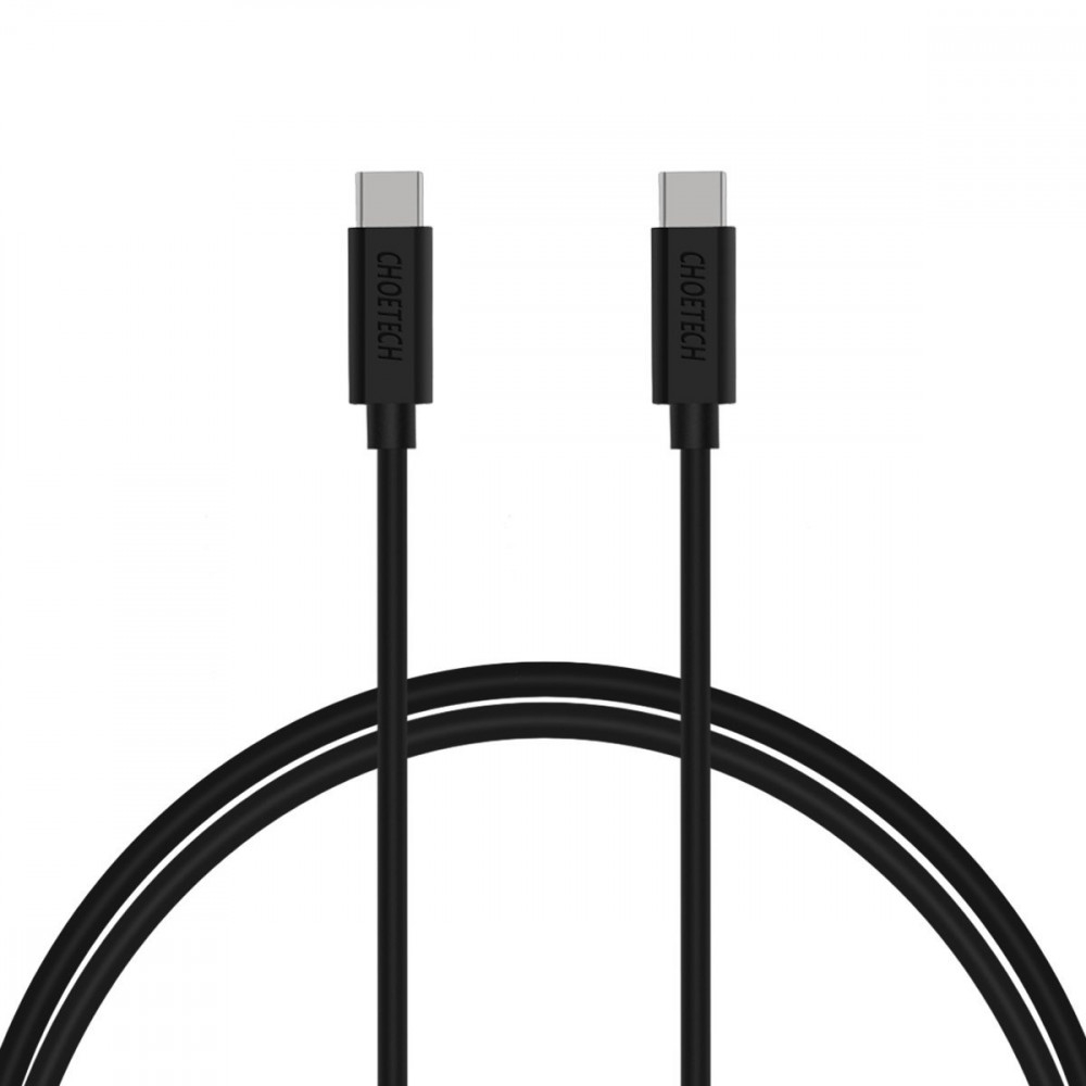 კაბელი Choetech CC0002 USB Type-C to Type-C Cable 1m Black