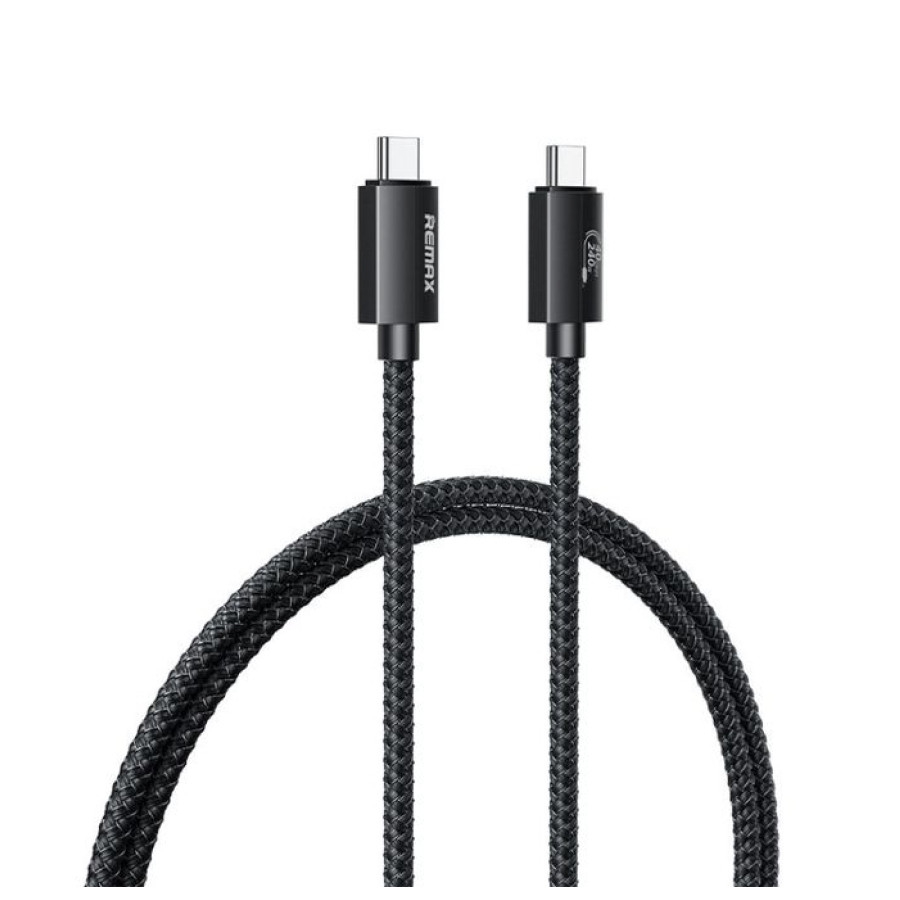 კაბელი Remax RC-C039 Ladon Series Type-C To Type-C 240 W Fast Charging Data 1m Cable Black