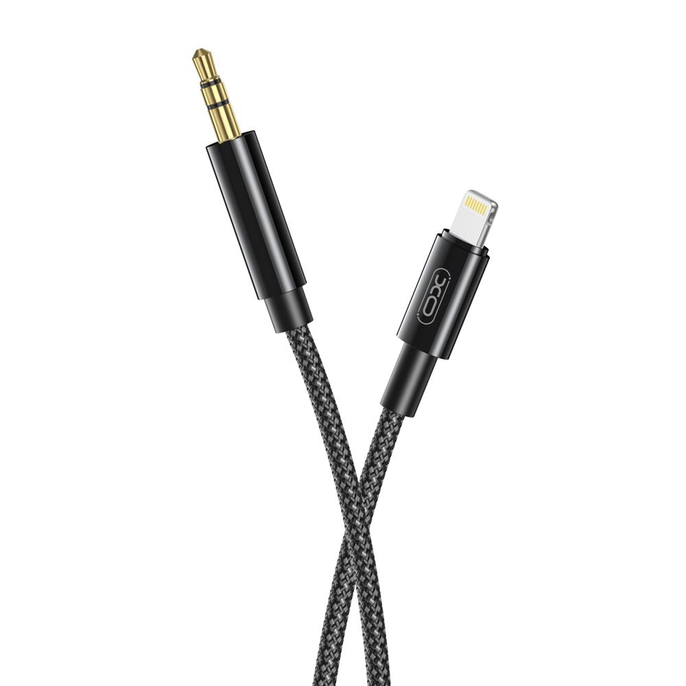 კაბელი XO NB-R211A Lightning To 3.5mm Cable 1m Black