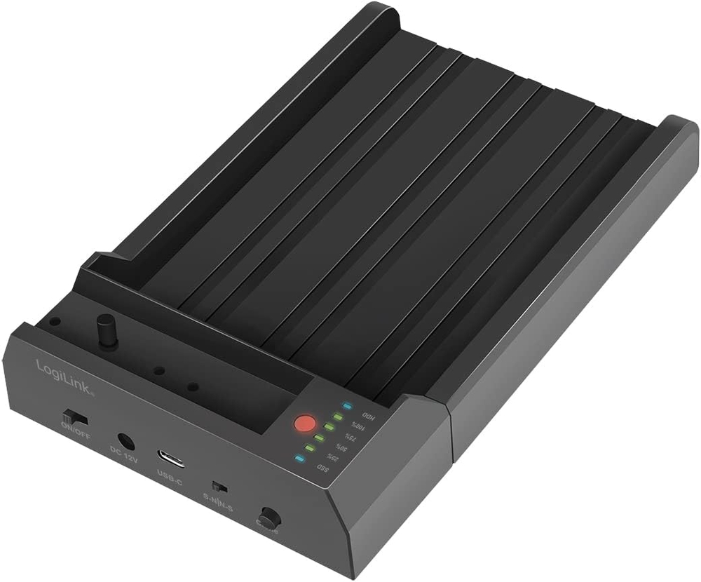 მყარი დისკის დოკი LogiLink QP0031 Mobile Quickport for M.2 NVMe or SATA SSD/HDDs Docking Station Black