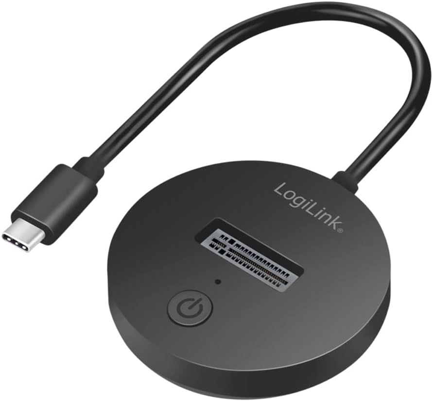 მყარი დისკის დოკი LogiLink QP0032 Mobile Quickport for M.2 NVMe (PCIe) or SATA (NGFF) SSDs Docking Station Black