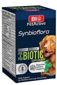 BioPetActive, Synbioflora, პრებიოტიკები & პრობიოტიკები საშუალო და დიდი ჯიშის ძაღლებისთვის, 60 ტაბლეტი, 72 გრ