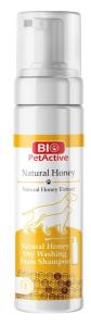 BioPetActive, ნატურალური თაფლის მშრალი წმენდის ქაფი-შამპუნი კატებისთვის და ძაღლებისთვის, 200 მლ