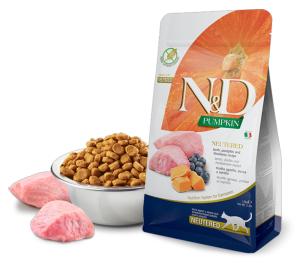 Farmina N&D Pumpkin,  მშრალი საკვები სტერილიზებული კატებისთვის, ბატკნის ხორცით, 1.5 კგ