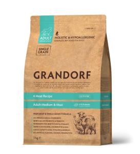 Grandorf, ჰიპოალერგიული მშრალი საკვებ ძაღლებისთვის, ბატკნით და ინდაურით, 10 კგ