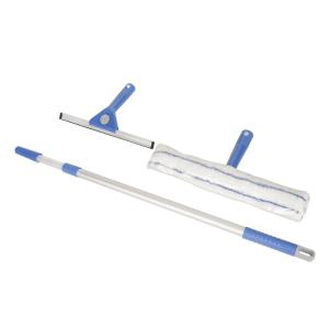 Kleaner, მინის საწმენდი ნაკრები ტელესკოპური სახელურით, მიკროფიბრა, 69-119 სმ.