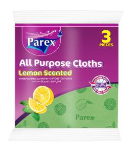 Parex-  საწმენდი ტილო ლიმონის სურნელით, 3 ც, 34 X 35 სმ.