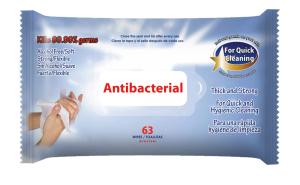 Wipsy, ანტიბაქტერიული სველი ქაღალდი, 63 ც.