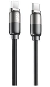 კაბელი Remax RC-C037 C-C Capsule Series Type-C to Type-C 30 W Fast Charging Data Cable 1.2m Black