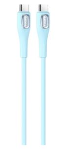 კაბელი Remax RC-C098 Crystal Series USB Type-C to Type-C 65 W Fast Charging Data Cable 1m Blue