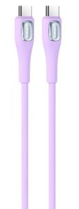 კაბელი Remax RC-C098 Crystal Series USB Type-C to Type-C 65 W Fast Charging Data Cable 1m Purple