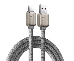 კაბელი Remax RC-C158 Bagcase Series Type-C To Type-A 60 W Fast Charging Data Cable 1.2m Gray