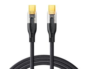 კაბელი Remax RC-C170 C-C Explore Series Gen2 Type-C To Type-C 60 W Cyberpunk PD Fast Charging Data Cable 1.2m Black
