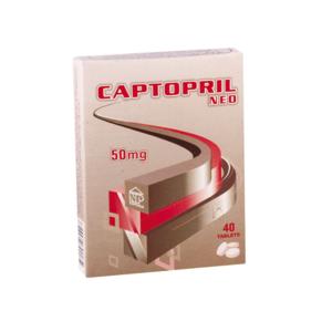 Captopril - კაპტოპრილი 50მგ 40 ტაბლეტი