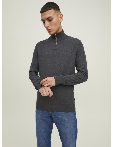 კაცის სვიტერი Jack & Jones - JJEEMIL KNIT HALF ZIP NOOS