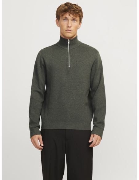 კაცის სვიტერი Jack & Jones - JPRBLAMILANO STITCH KNIT HALF ZIP SN