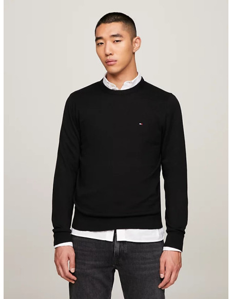 კაცის სვიტერი Tommy Hilfiger - PIMA ORG CTN CASHMERE CREW NECK