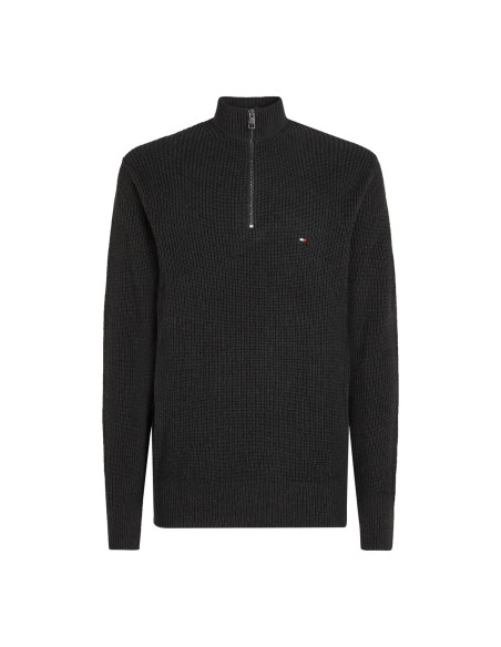 კაცის სვიტერი Tommy Hilfiger - RIB COTTON ZIP MOCK