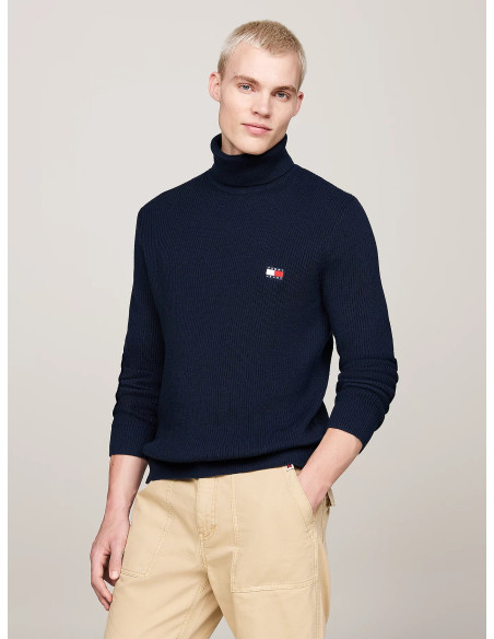 კაცის სვიტერი Tommy Jeans - TJM SLIM XS BADGE ROLLNECK