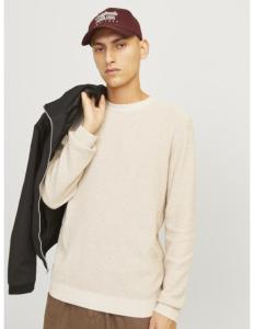 კაცის სვიტერი Jack & Jones - JPRCCLUCAS STRUCTURE KNIT CREW NECK