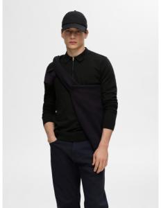 კაცის სვიტერი SELECTED HOMME - SLHBERG LS HALF ZIP POLO NOOS