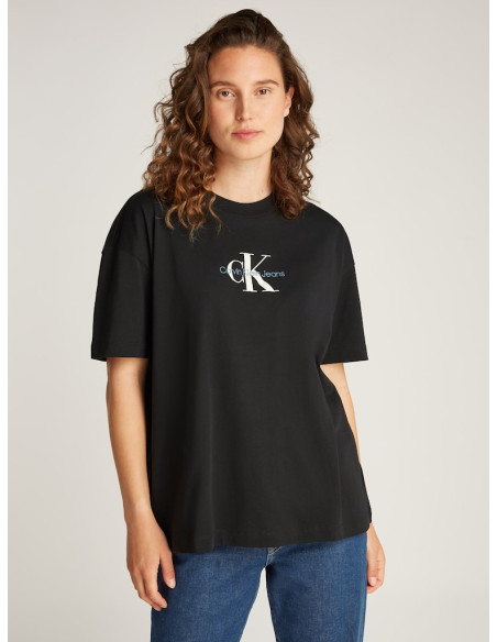 მაისურები CALVIN KLEIN - TEXTURED MONOLOGO BOYFRIEND TEE