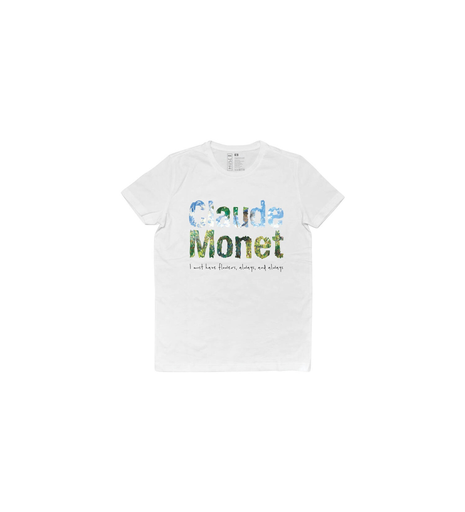 მაისურები Dogo - Unisex Vegan White T-Shirt - Claude Monet Always and Always Muse Design