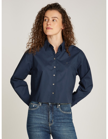 პერანგი CALVIN KLEIN - WOVEN LABEL RELAXED SHIRT