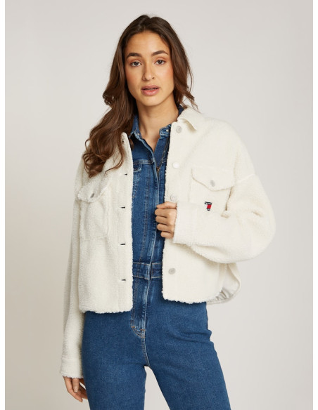 პერანგი Tommy Jeans - TJW TEDDY BADGE OVERSHIRT EXT