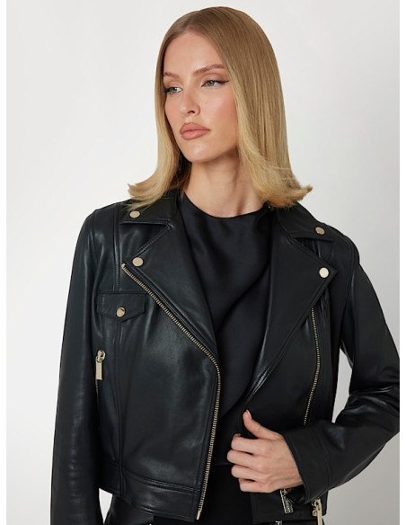 ქურთუკი GUESS - LUANA LEATHER JACKET