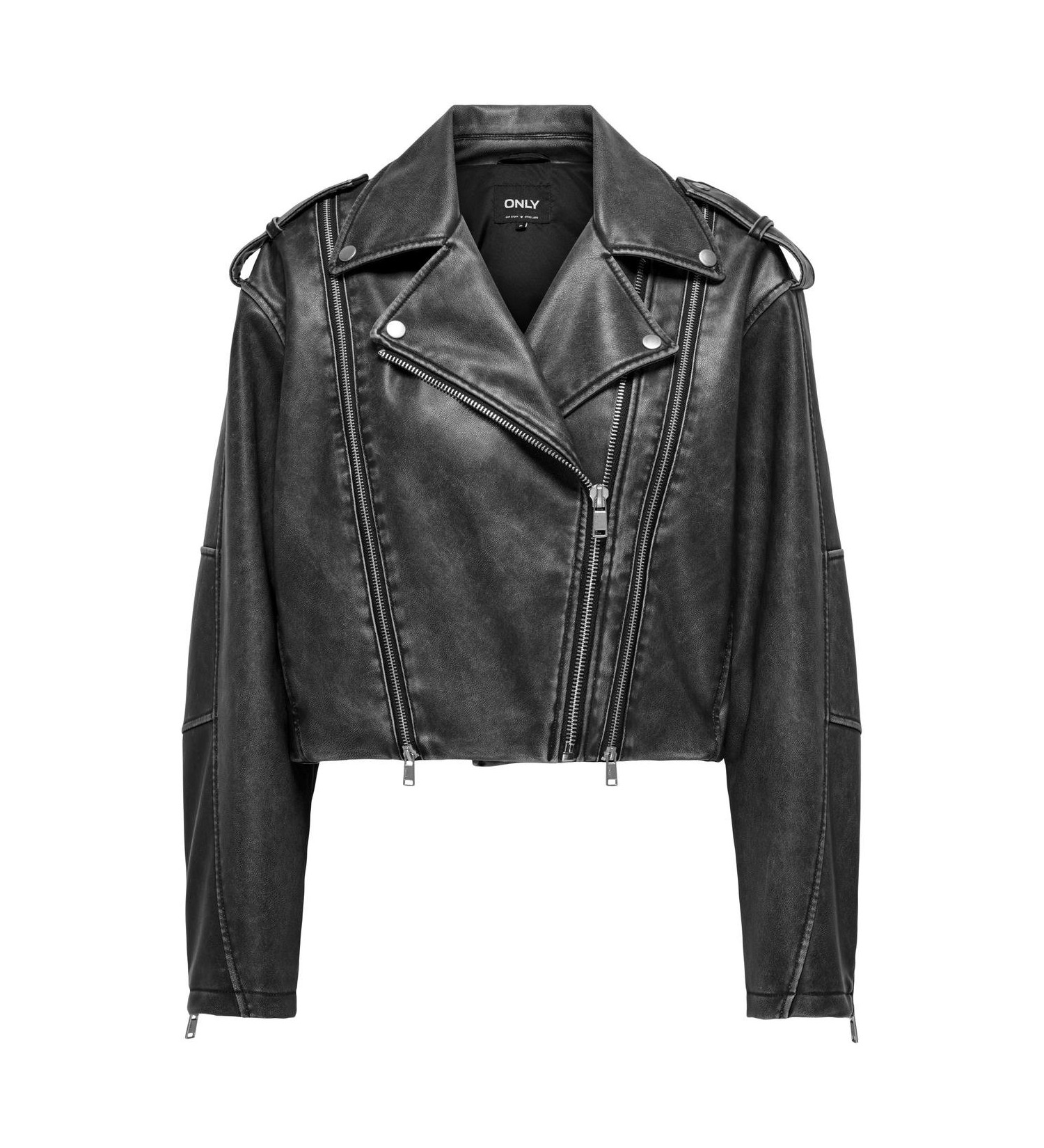 ქურთუკი ONLY - ONLCASEY FAUX LEATHER WASHED Z BIKER OTW