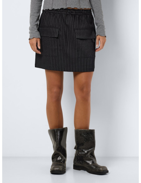 ქვედაბოლო Noisy May - NMDALLAS NW PINSTRIPE SHORT SKIRT FWD