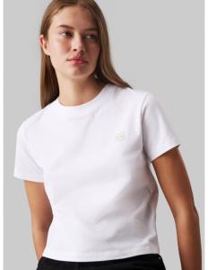 მაისურები CALVIN KLEIN - WOVEN LABEL PEACHED BABY TEE