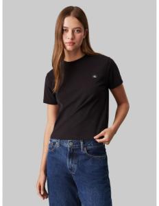 მაისურები CALVIN KLEIN - WOVEN LABEL PEACHED BABY TEE