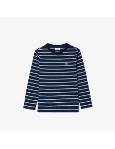 მაისური Lacoste - Long Sleeve Striped Heavy Cotton T-shirt