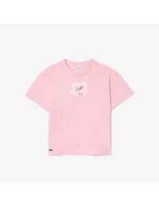 მაისური Lacoste - Printed Embroidered Flower Cotton T-shirt