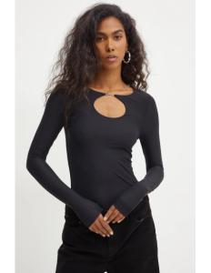 პერანგი GUESS - LS AMIRA LOGO PLACKET TOP