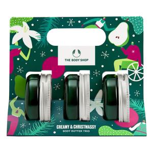 ბოდი შოპი - სასაჩუქრე ნაკრები XM23 G2 ტანის კარაქის სამეული 50მლ ნუშის რძე. მარწყვი. ბრიტანული ვარდი