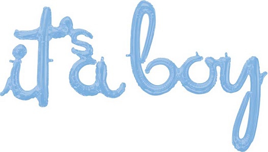 Anagram, It's a boy, ფოლგირებული ბუშტები, ცისფერი, 50 x 81 სმ, 2 ც.