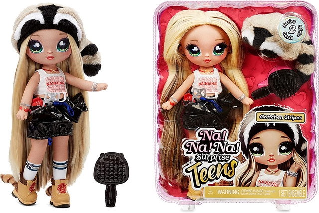 MGA, Surprise Teens Fashion Doll - Gretchen Stripes რბილი თოჯინა